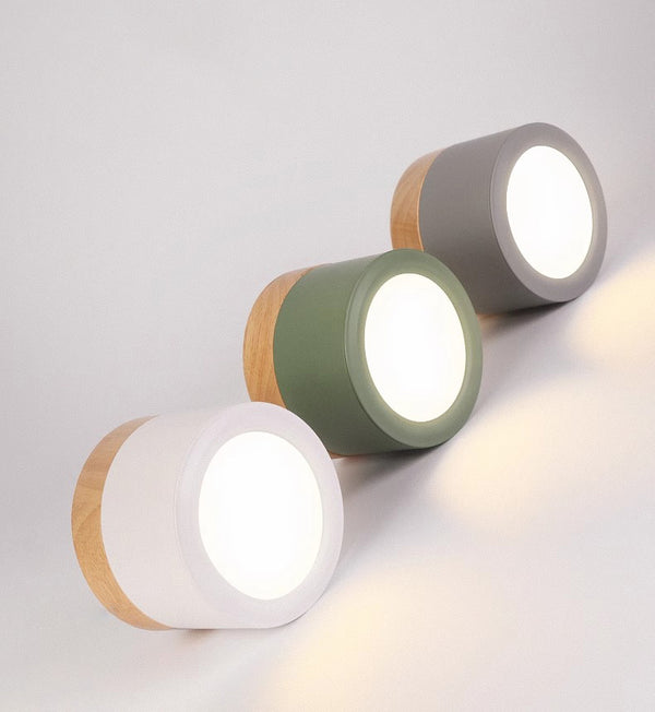 Plafonnier d'allée à LED en bois massif nordique