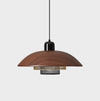 Vintage walnut wood grain dining room chandelier
