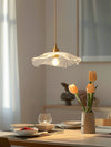 Lustre créatif en verre en forme de feuille de lotus
