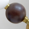 Lustre boule en bois massif à longues bandes de style médiéval