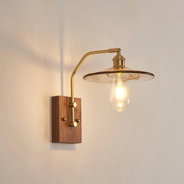 Vintage Brass Bedside Wall Lamp