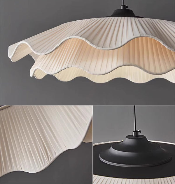 French fabric restaurant chandelier