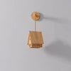 Nordic Japanese style solid wood bedroom bedside cabin wall lamp
