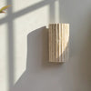 Japanese style yellow travertine stripe bedroom corridor wall lamp