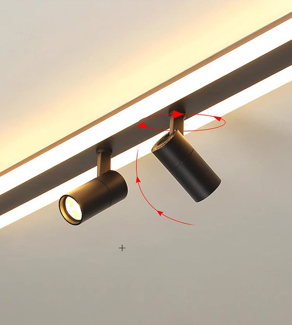 Modern simple long strip LED restaurant ceiling light