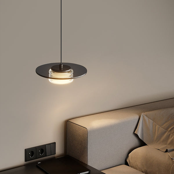 Nordic simple black bedroom bedside chandelier