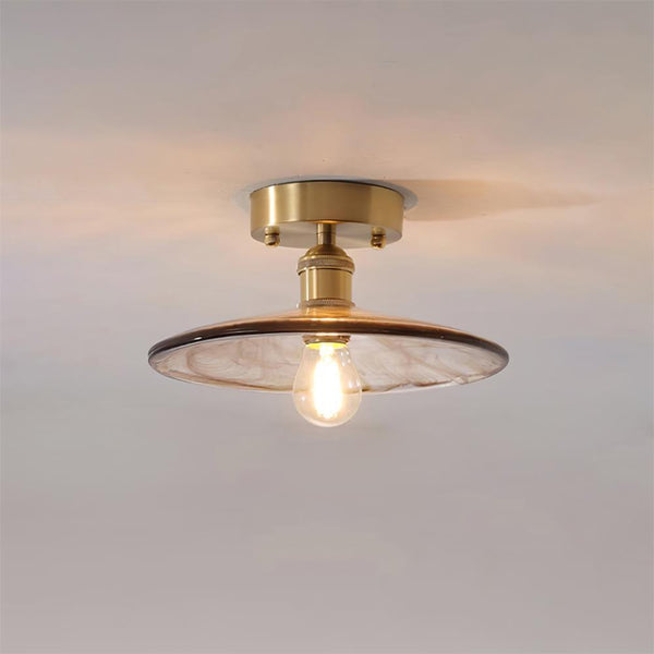 American retro aisle glass ceiling lamp