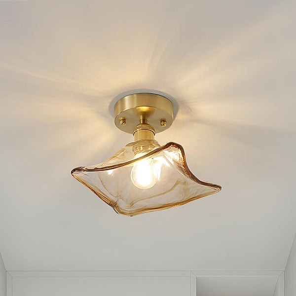 American retro aisle glass ceiling lamp