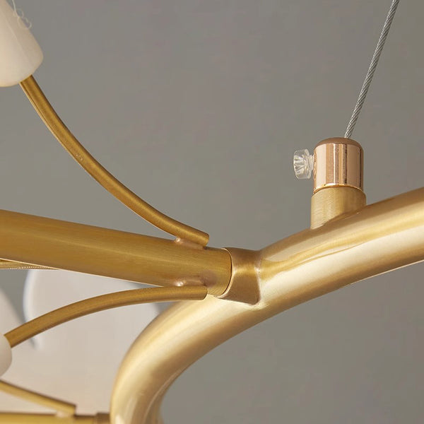French creative ginkgo leaf living room chandelier