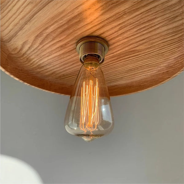 Lustre de salle à manger en bois massif de style médiéval