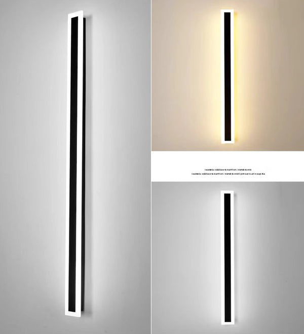 Black strip LED courtyard aisle wall light
