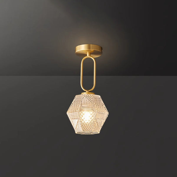 Retro all-copper aisle ceiling lamp