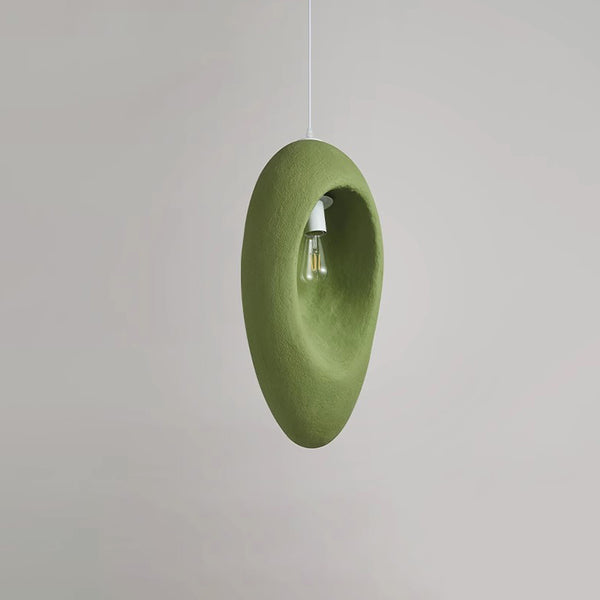 Wabi-sabi style green bedside small chandelier