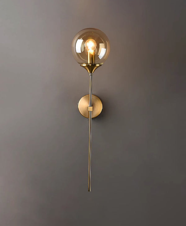 Nordic glass ball bedside corridor wall lamp