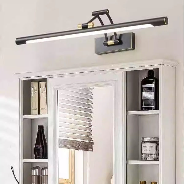 Retractable folding mirror wall lamp