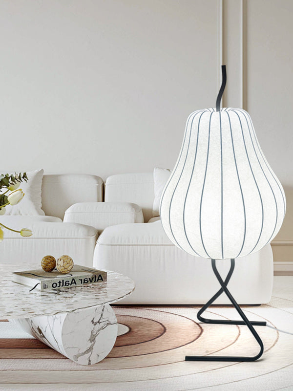Cream style pear floor lamp