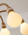 Japanese style solid wood glass bedroom chandelier
