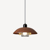Vintage walnut wood grain dining room chandelier