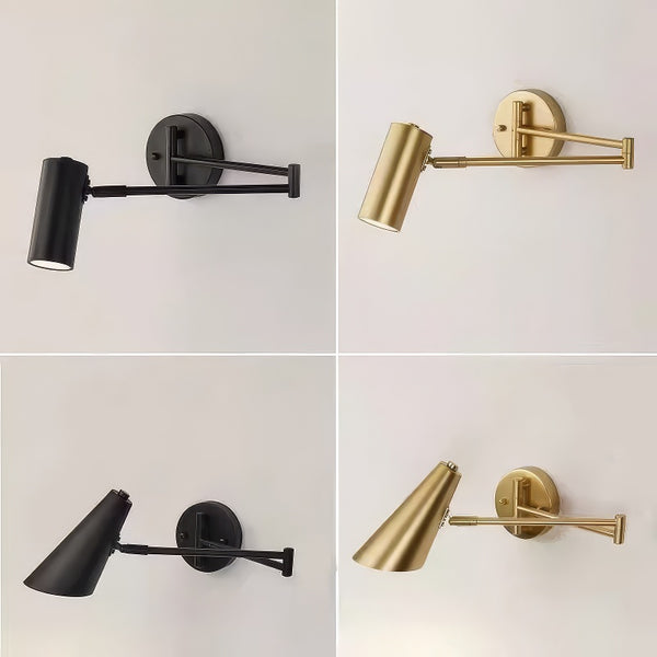 Lampe murale rotative pliable à long mât nordique