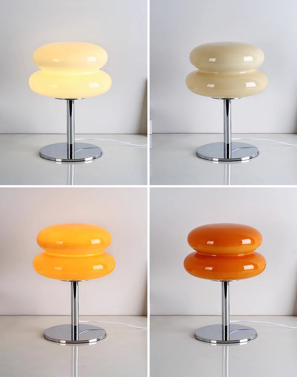 Medieval vintage glass table lamp