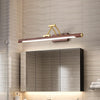 Foldable wood grain color LED mirror front wall lamp