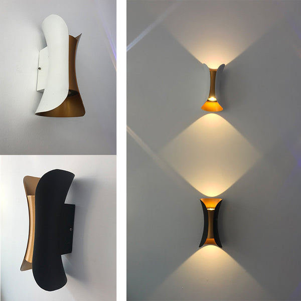 Schlichte LED-Außenwandleuchte für den Garten