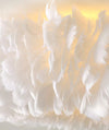 Cream style feather bedroom ceiling lamp