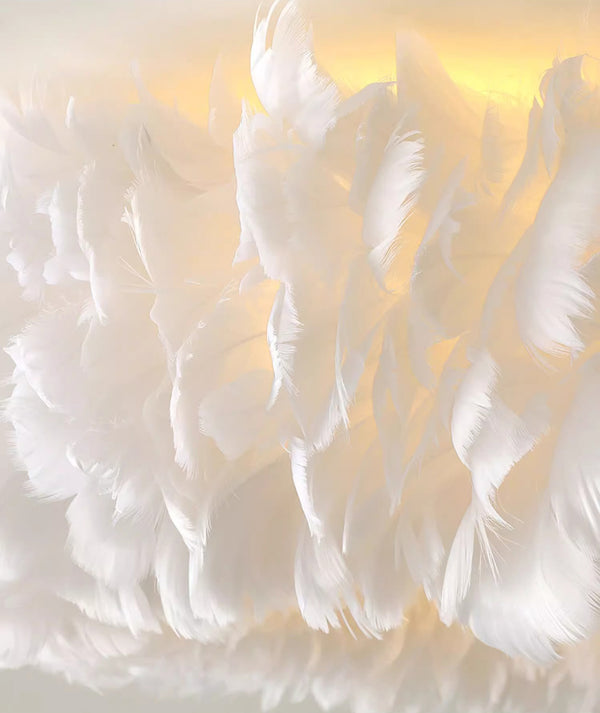 Cream style feather bedroom ceiling lamp