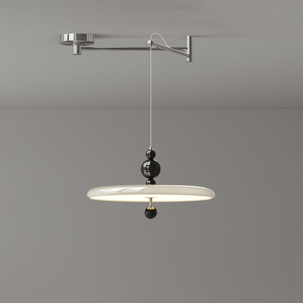 Cream style walnut grain dining room pendant light