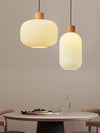 Japanese style solid wood glass restaurant bar Pendant light