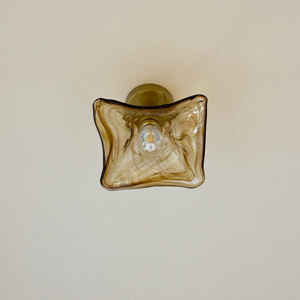 American retro aisle glass ceiling lamp