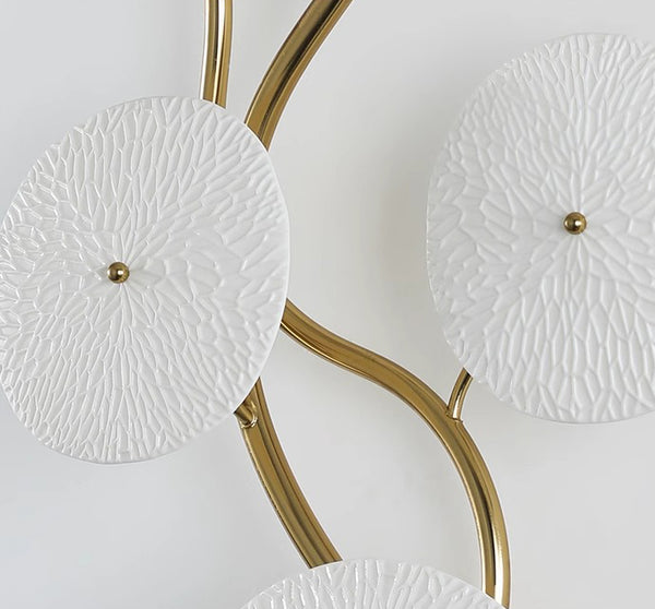 Creative ceramic lotus leaf wall lamp