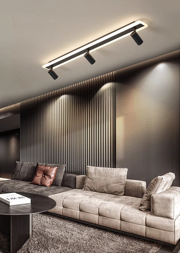 Modern simple long strip LED restaurant ceiling light