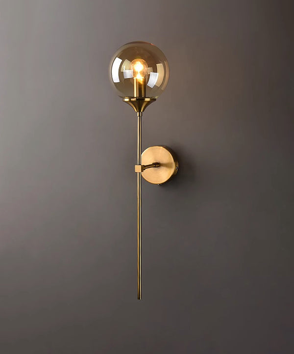 Nordic glass ball bedside corridor wall lamp