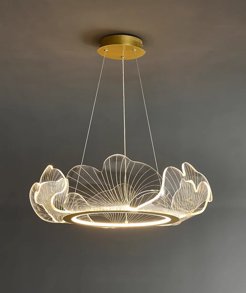 Creative Ginkgo Leaf Restaurant LED Chandelier