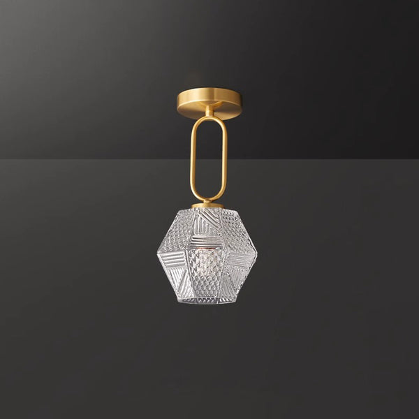 Retro all-copper aisle ceiling lamp