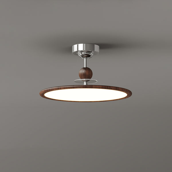 Plafonnier de style médiéval couleur noyer