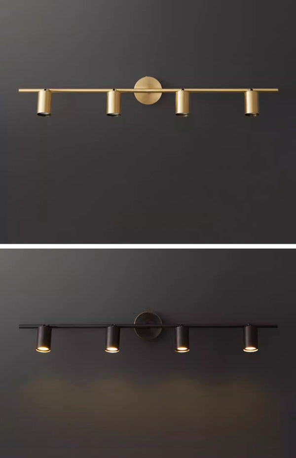 Applique murale de salle de bain à LED tout en cuivre