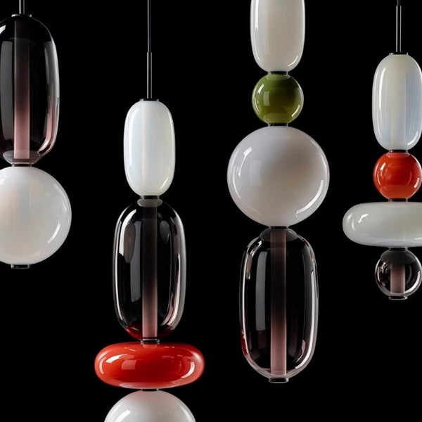 Nordic bedroom bedside glass chandelier