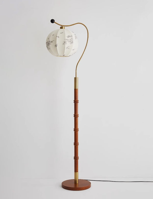 Lampadaire de chambre en bois massif de style médiéval