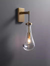 All-copper creative water drop bedroom bedside wall lamp