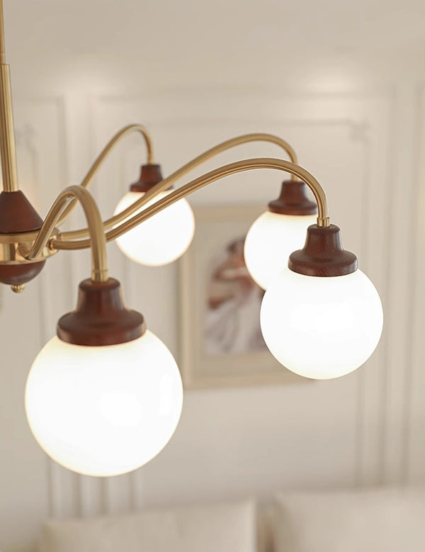 Retro cream style magic bean living room chandelier
