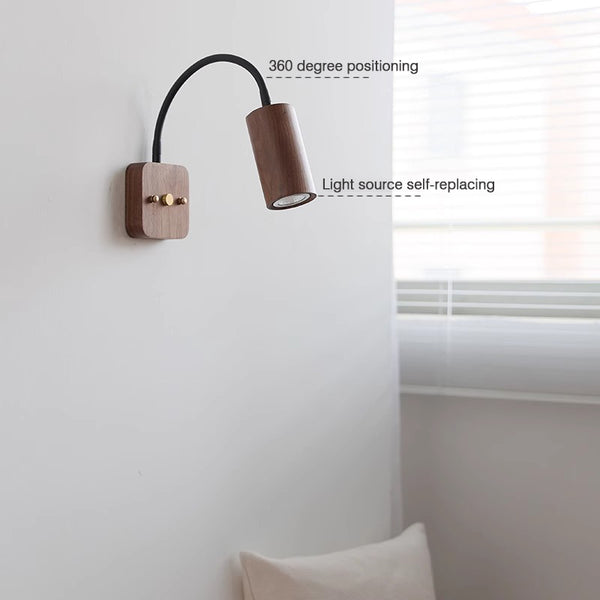 Lampe de chevet murale rotative rétro