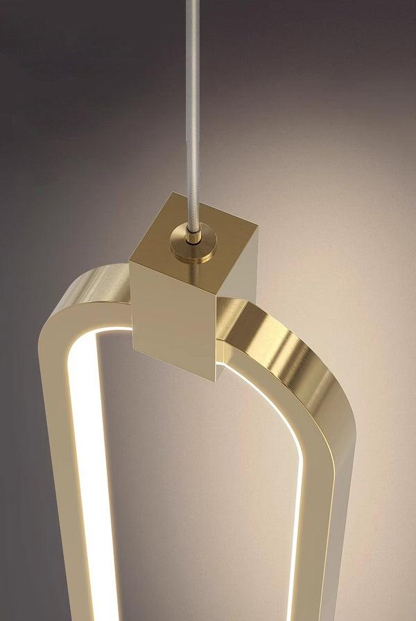 All copper bedroom bedside chandelie