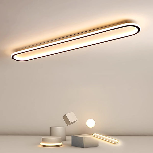 Elliptical strip LED corridor ceiling light