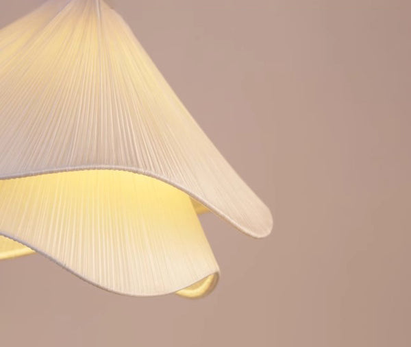 French cream style fabric restaurant chandelier