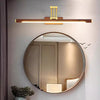 Foldable wood grain color LED mirror front wall lamp