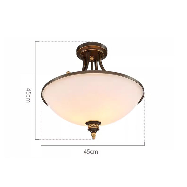 Simple retro American style iron bedroom ceiling lamp
