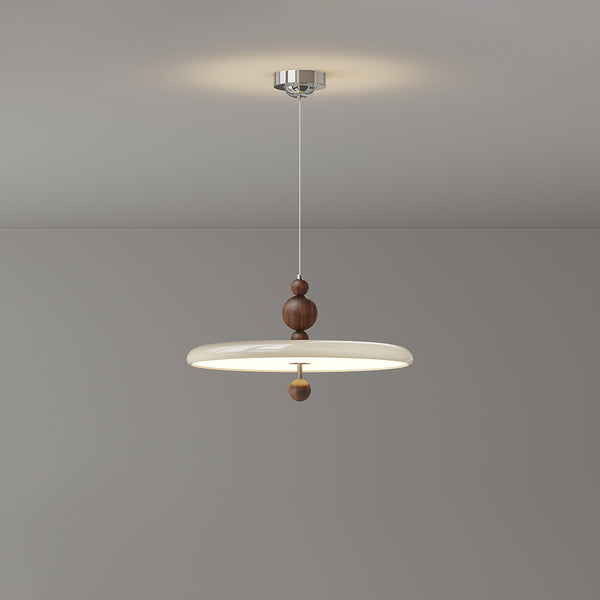 Cream style walnut grain dining room pendant light