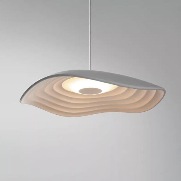 Lampe à suspension de salle à manger en forme de feuille de lotus de style Wabi-sabi